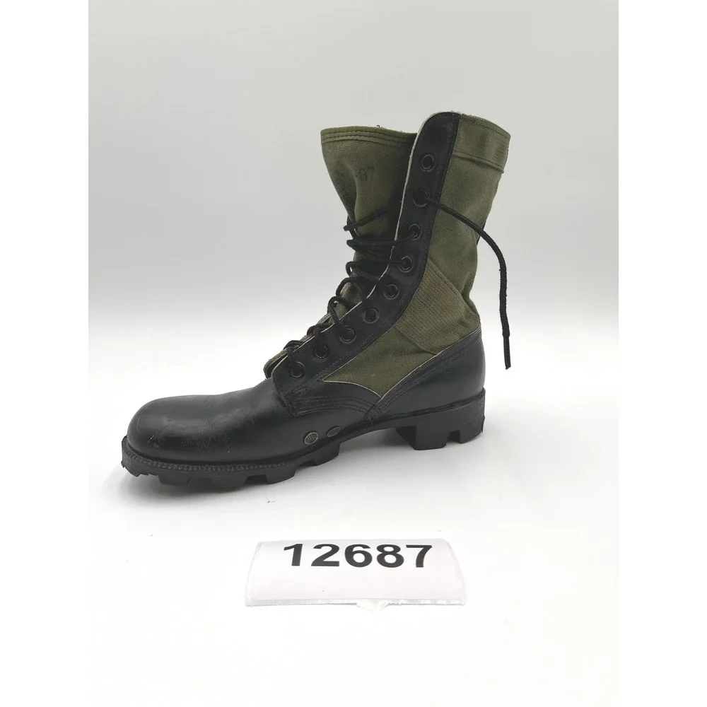 Ro-Search Jungle Boots Mens 7R Black Green Good Vintage Combat Tactical Surplu